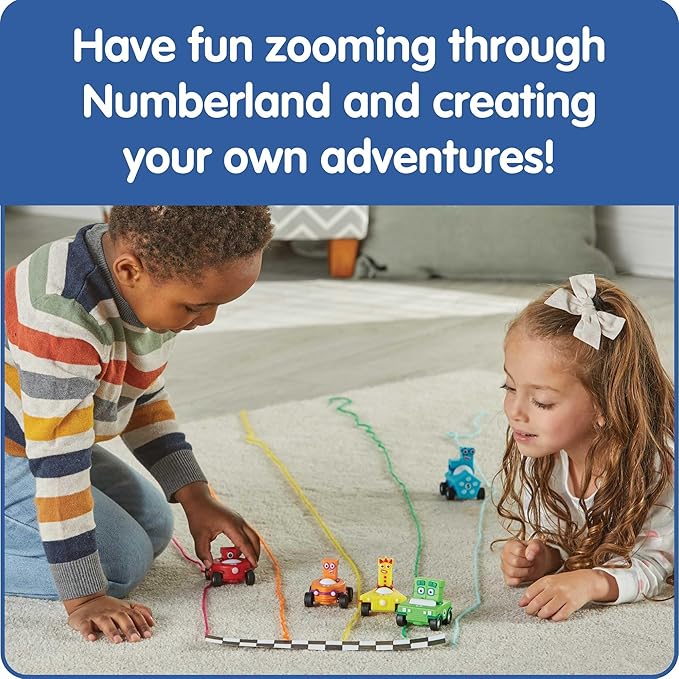 hand2mind Numberblocks Mini Vehicles, Race Car Toys, Toy Vehicle Playsets, Play Figure Playsets, Small Figurines for Kids, Number Toys, Counting Toys, Math Toys for Kids 3-5, Birthday Gifts for Kids