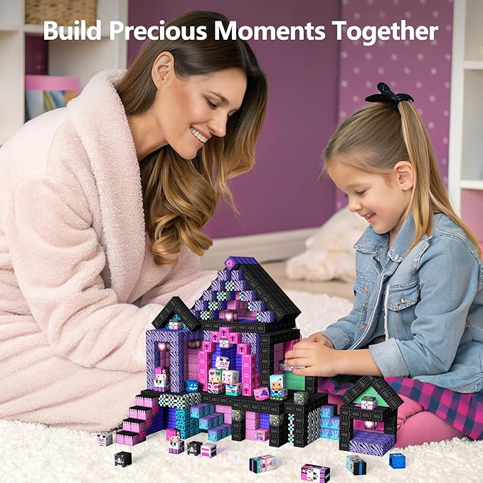 GobiDex 100PCS Magnetic Blocks for Girls, Build MagWonder with Magnet Building Toys Set, Princess Sensory Gift for Boys Girls Birthday (1 inch)