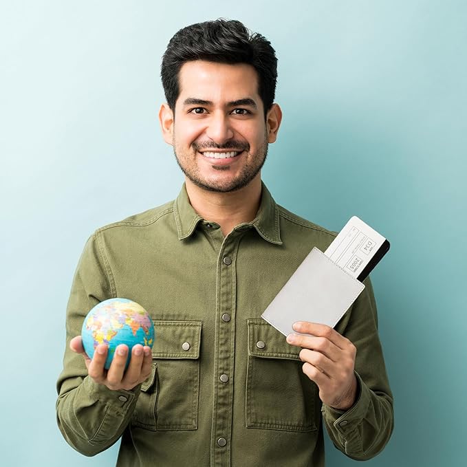 HIFA Leather Passport Holder, Handmade Passport Cover with Card and Ticket Slot - Genuine Leather, Elegant Design, Easy Access - Passport Case, Passport Wallet, Passport Holder