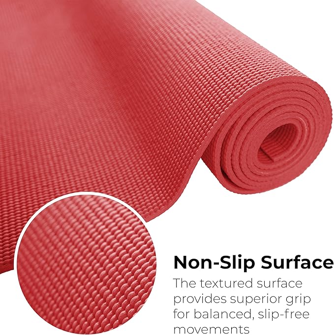 Hello Fit 10-Pack Yoga Mat, 68" x 24" Non Slip Exercise Mat, 4mm Thick Gym Mat for Fitness and Stretching, Bulk Non Toxic Yoga Mats for Schools and Studios