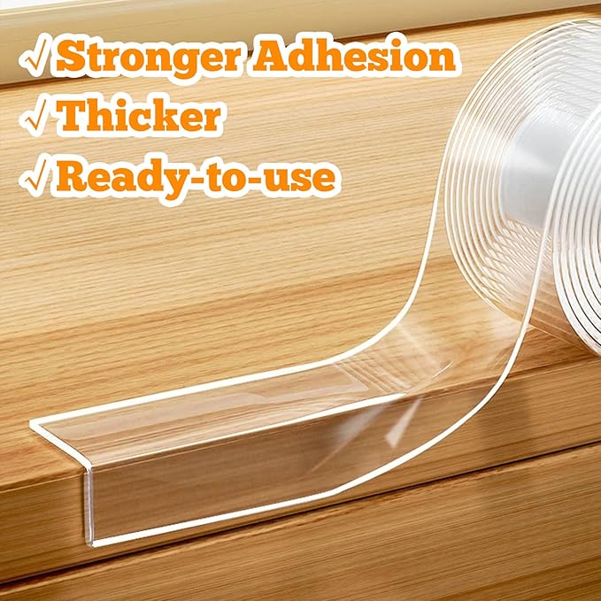 Clear Soft Corner Protectors for Furniture Strip,1.57 in x 13.12 FT,Sharp Edge & Table Bumper,Window Edge,Wall Protector, Soft Corner Guards Safe for Proof,Table Corner Protectors in Family