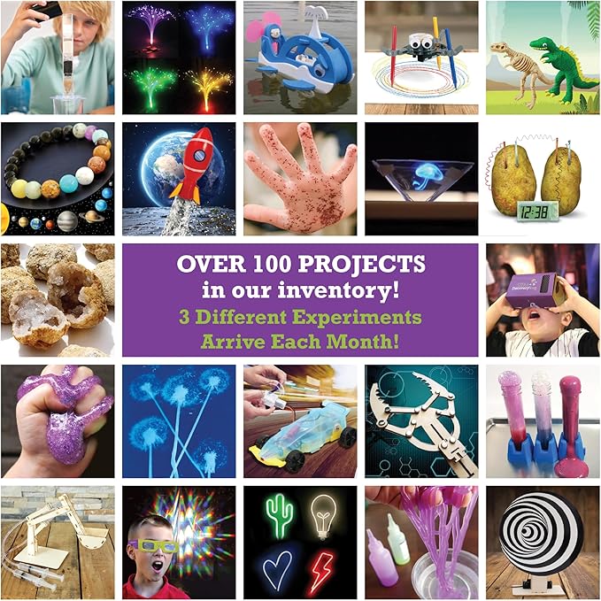 STEM Science Kit Subscription – 12 Monthly Boxes, 36 Total Hands-On Projects | Engineering & Building Toys for Kids Ages 7-12 | Educational Activities for Boys & Girls
