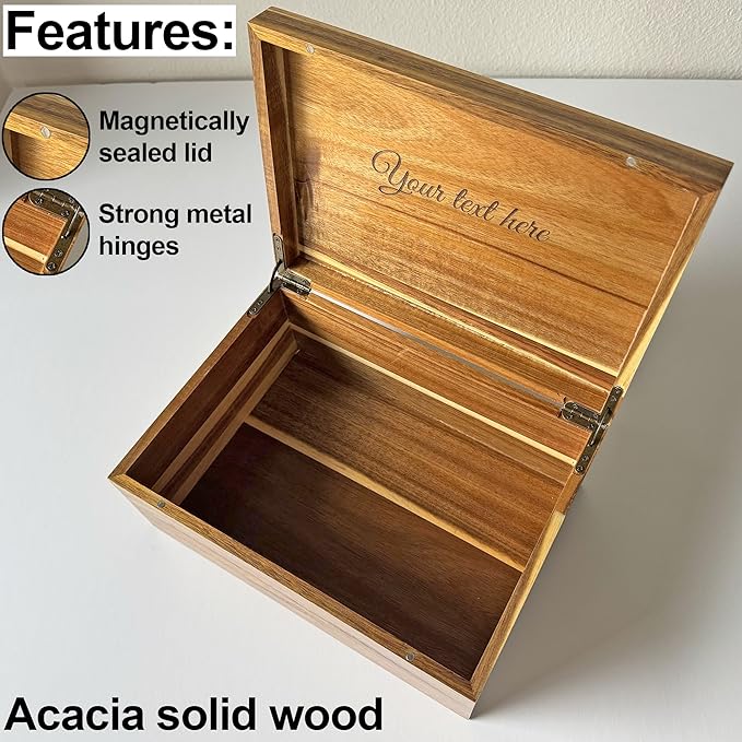 Mother's Day Gifts for Daughter - The Only Thing Better than Being Your Mom, Personalized Wooden Memory Boxes for Keepsakes Large, Acacia Wood Engraved Storage, Happy 1st Mothers Day, 11x8x4.75 in