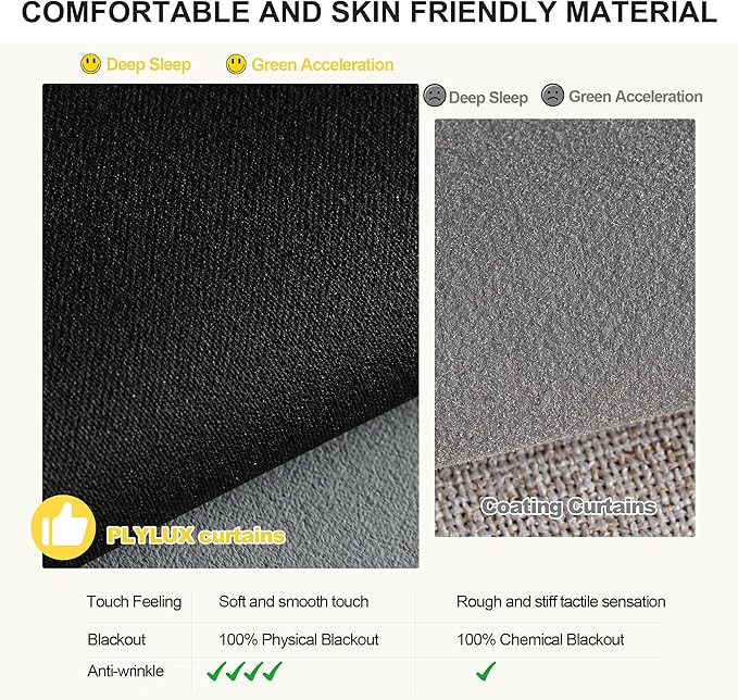 NICETOWN Plylux Blackout Curtains for Home Decor - Thermal Insulated Portable Privacy Blackout Curtains Window Treatment Drapes for Living Room Bedroom Patio Door, 1 Pair, Silver Grey, 52" W x 95" L