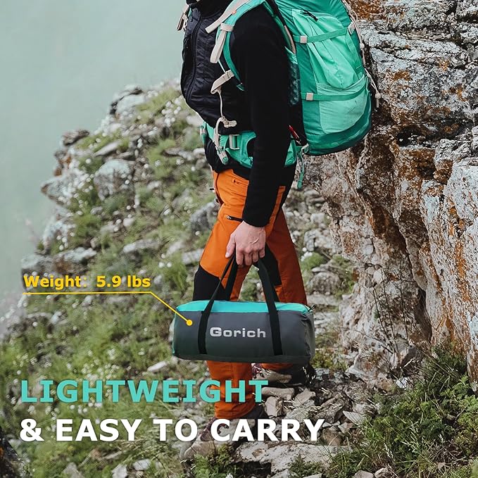 Gorich Beach Tent with Canopy - Easy Setup 3-4/5-6/7-8 Person Portable Sun Shelter, UPF 50+ UV Protection Sun Shade, Lightweight & Compact Beach Cabana for Family Travel