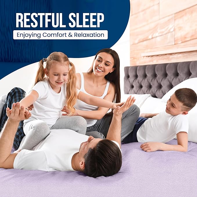 Utopia Bedding Waterproof Mattress Protector Full Size, Premium Terry Mattress Cover 200 GSM, Breathable, Fitted Style with Stretchable Pockets (Lavender)