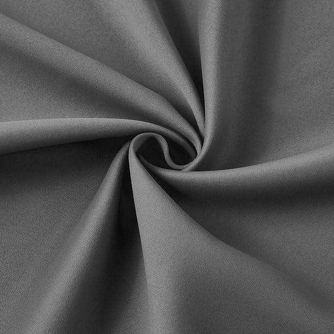 Pinch Pleated Blackout Curtains 96 Inches Long Modern Lush Decor Window Covering Soundproof Drape Panel for Bedroom Light Blocking Room Darkening Drape/Drapery for Nursery Room, Grey