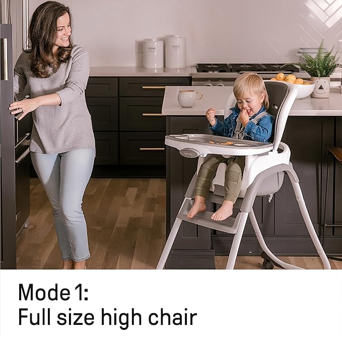 Ingenuity SmartClean Trio Elite 3-in-1 Convertible Baby High Chair, Toddler Chair, and Dining Booster Seat, For Ages 6 Months and Up, Unisex - Slate