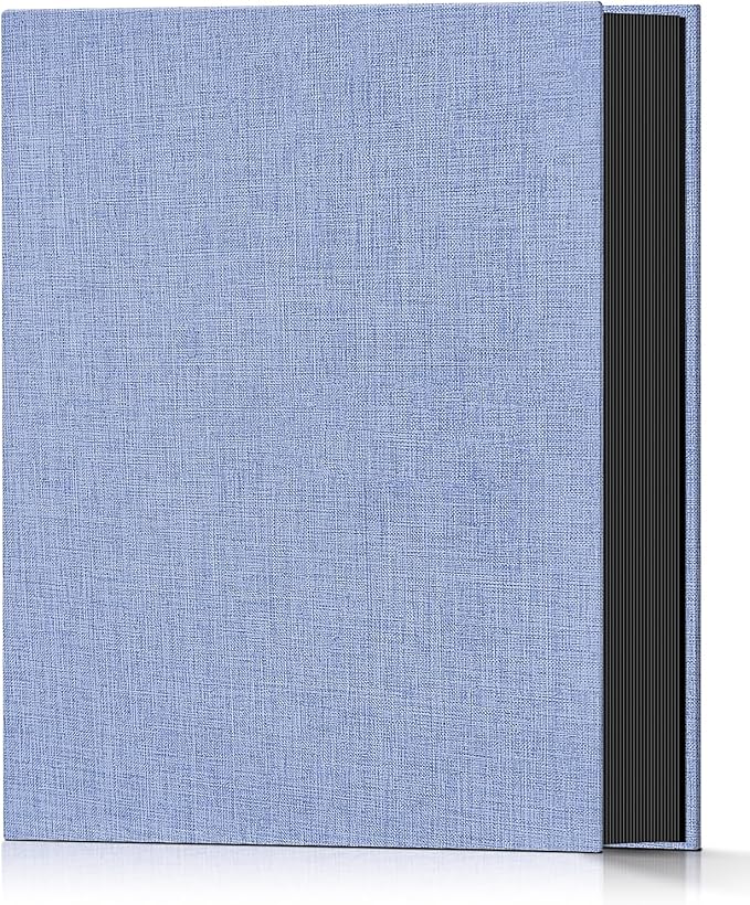 Popotop Photo Album 4x6 100 Pockets for Wedding Gifts,Linen Hardcover Picture Albums for Family Anniversary Baby Vacation Pictures