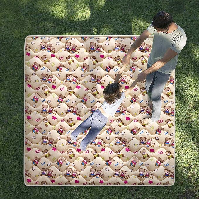 High-Density Foam Baby Play Mat, 36x36 Inches Thicken One-Piece Comfortable and Soft Playmat, Non Slip Machine Washable Floor Mat for Infants, Tapete para Bebes,Toddlers