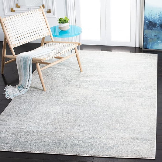 SAFAVIEH Evoke Collection 9' x 12' Ivory / Sage EVK272B Modern Abstract Non-Shedding Living Room Bedroom Dining Home Office Area Rug
