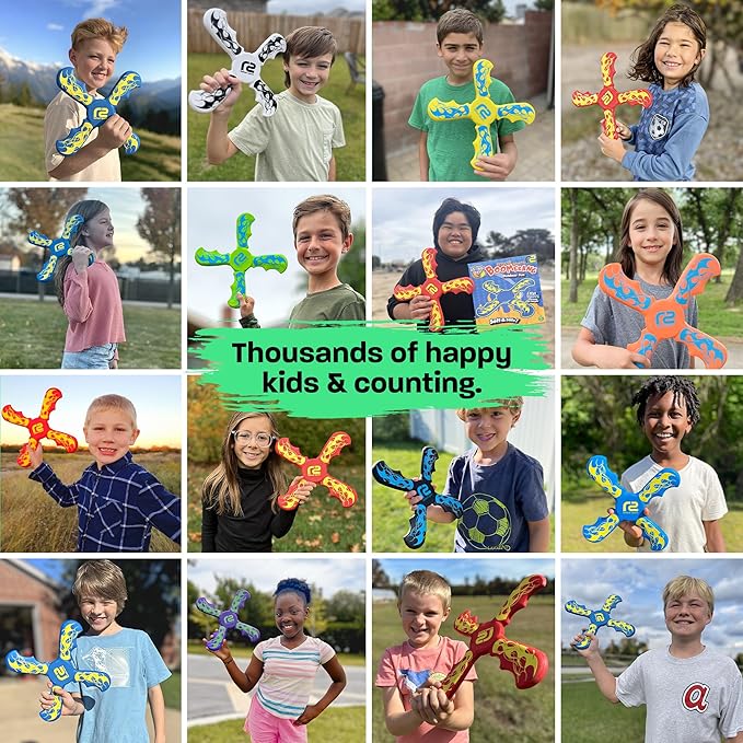 Boomerangs for Kids: Best Soft Flying Beach Toys for Kids - Cool Birthday Gifts for Boys & Girls - Sports Beach Games & Pool Toys - Outdoor Games & Fun for Boys Ages 8-12 & 4 5 6 7 8 9 10 11 12 13 14