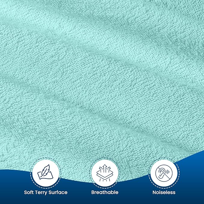 Utopia Bedding Waterproof Mattress Protector King Size, Premium Terry Mattress Cover 200 GSM, Breathable, Fitted Style with Stretchable Pockets (Spa Blue)