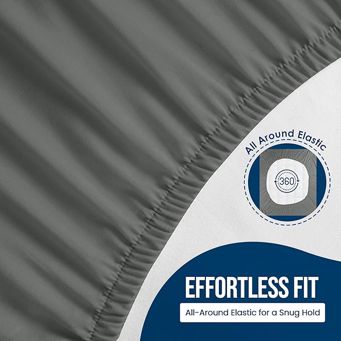 Utopia Bedding Waterproof Mattress Protector Twin Size, Premium Terry Mattress Cover 200 GSM, Breathable, Fitted Style with Stretchable Pockets (Gray)