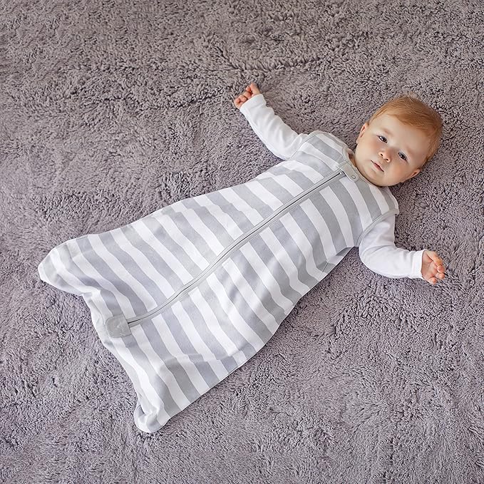 Baby Sleep Sack 1.0 TOG, Organic Cotton Baby Wearable Blanket with Two-Way Zipper, Swaddle Transition Baby Sleeping Bag, All-Season Sleep Sack for Newborn Infant Toddler Boy Girl, 2-Pack, 12-18 Month