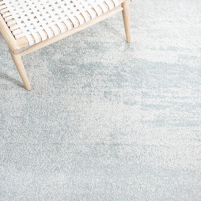 SAFAVIEH Evoke Collection 9' x 12' Ivory / Sage EVK272B Modern Abstract Non-Shedding Living Room Bedroom Dining Home Office Area Rug