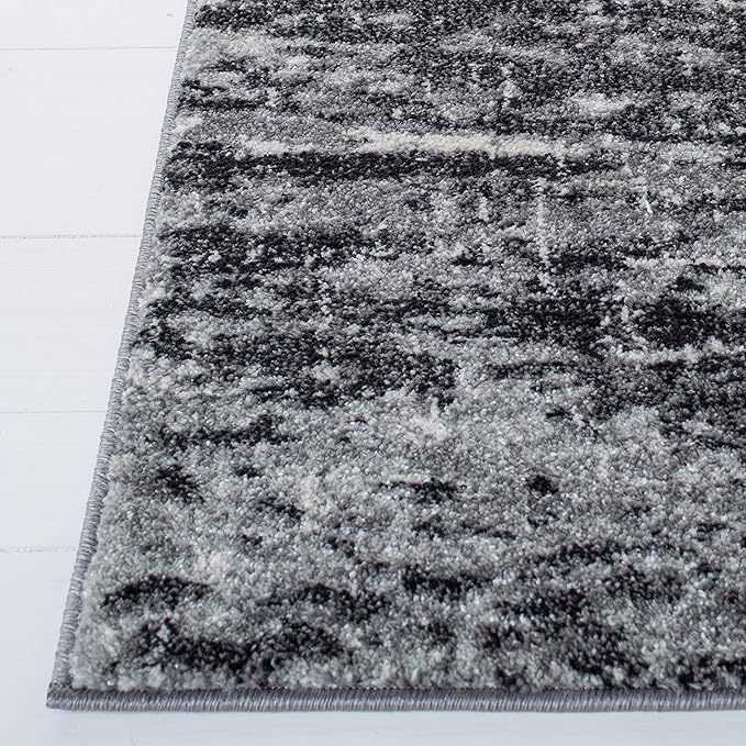 SAFAVIEH Evoke Collection 9' x 12' Ivory / Dark Grey EVK272G Modern Abstract Non-Shedding Living Room Bedroom Dining Home Office Area Rug